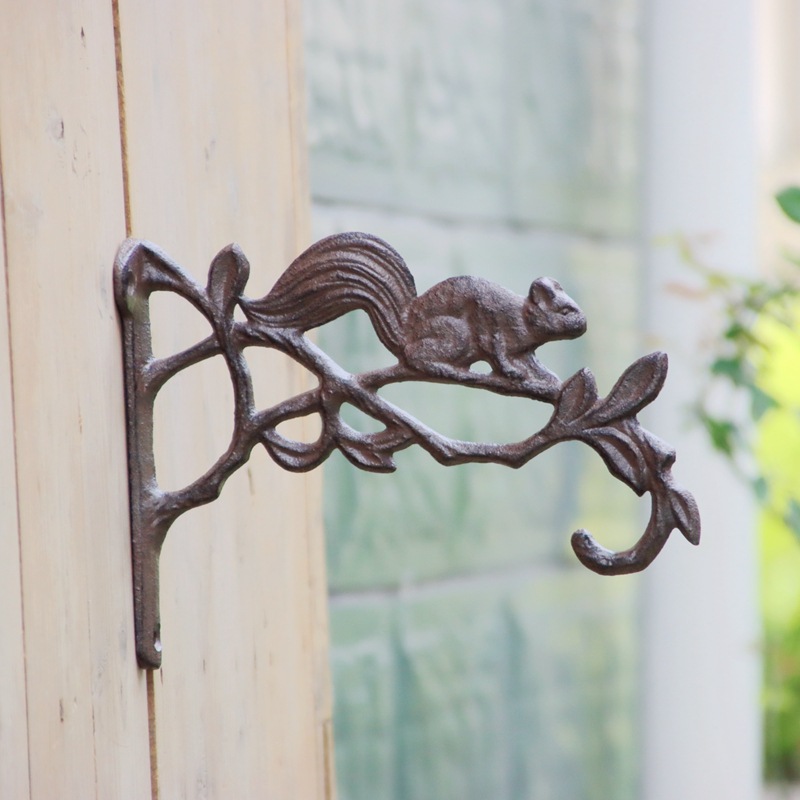 Flower Wall Panel - Vintage Cast Iron Wall Mounted Hook,