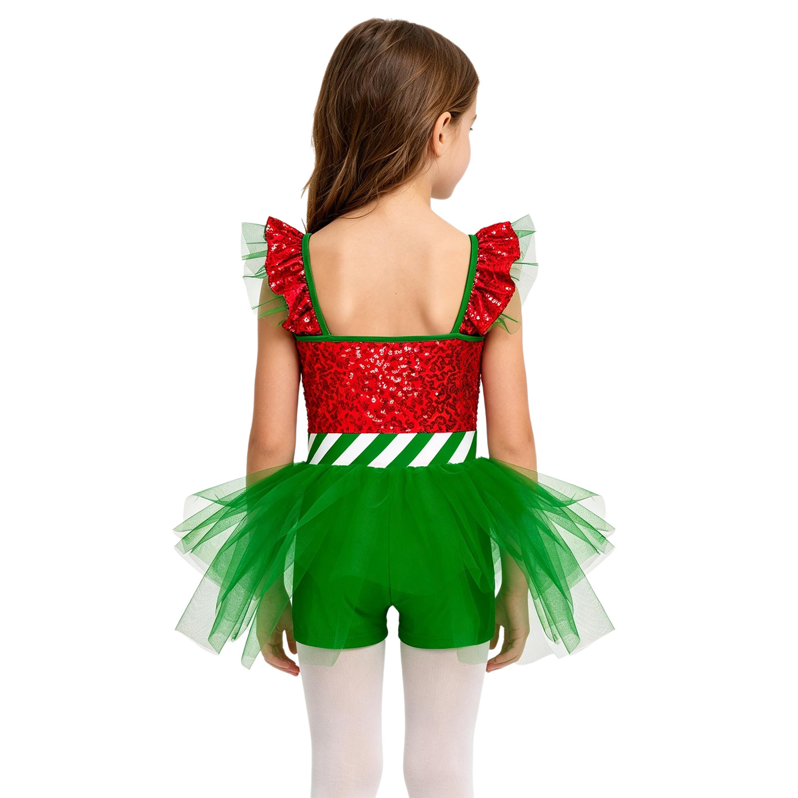 Glitter Tablecloth - Kids Girls Christmas Candy Cane Ballet
