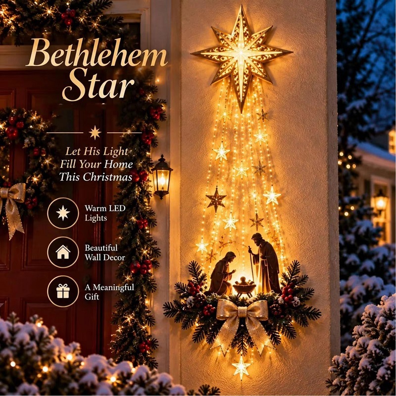 Neon Sign Party - Christmas Bethlehem Star of Faith Lighted