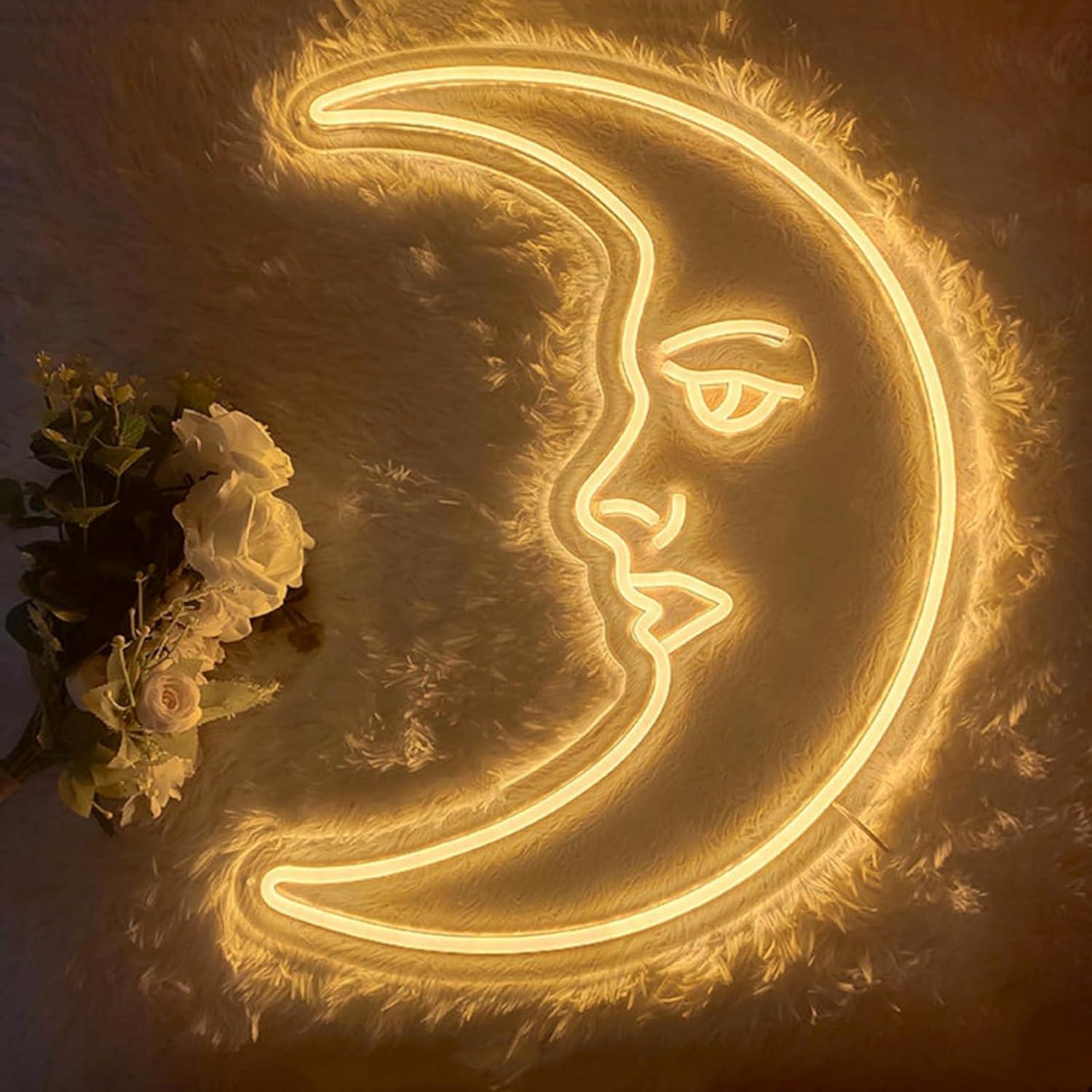 Moon Face Neon Sign USB Dimmab - đánh giá và giá Neon Sign Party