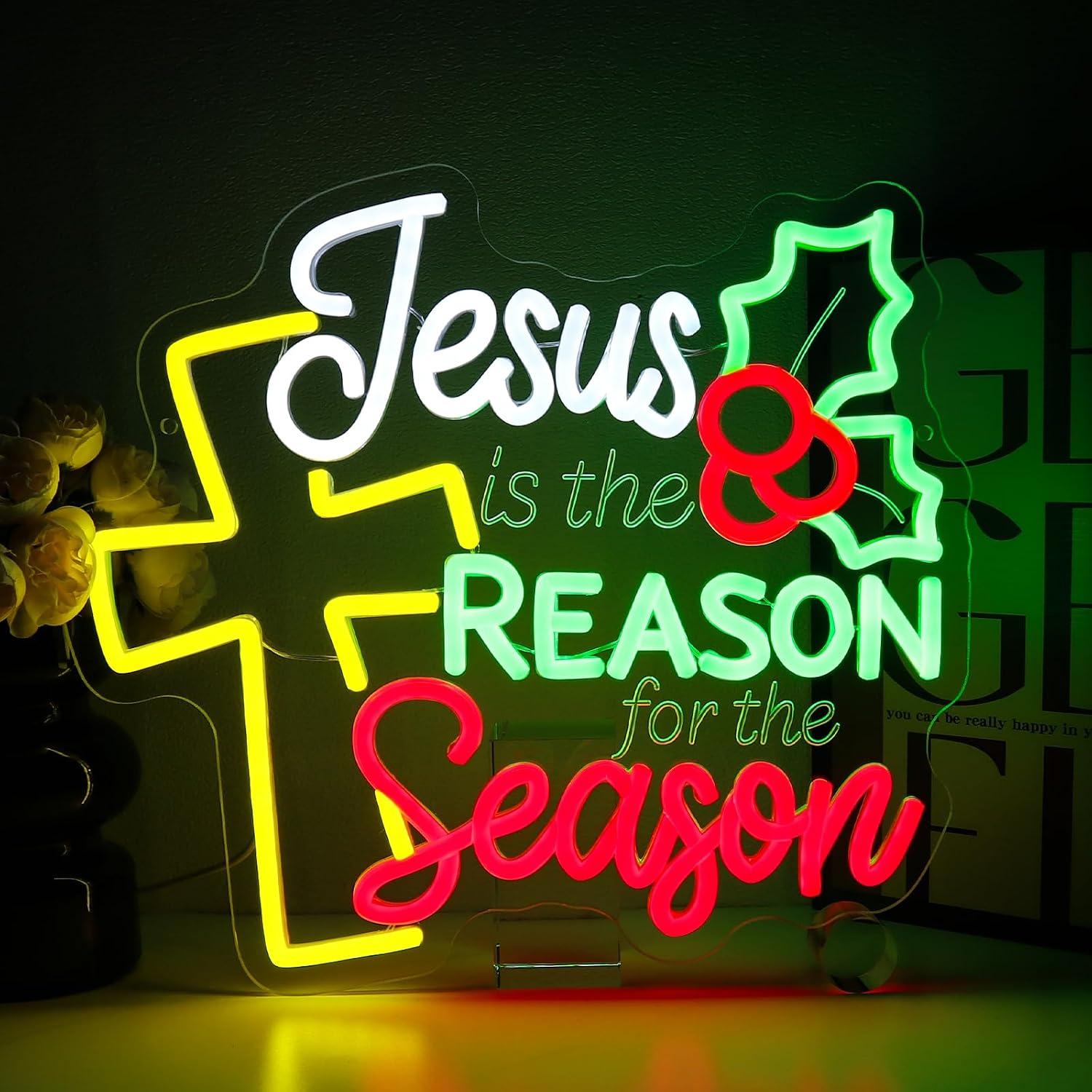 Jesus Is The Reason For The Se - đánh giá và giá Neon Sign Party