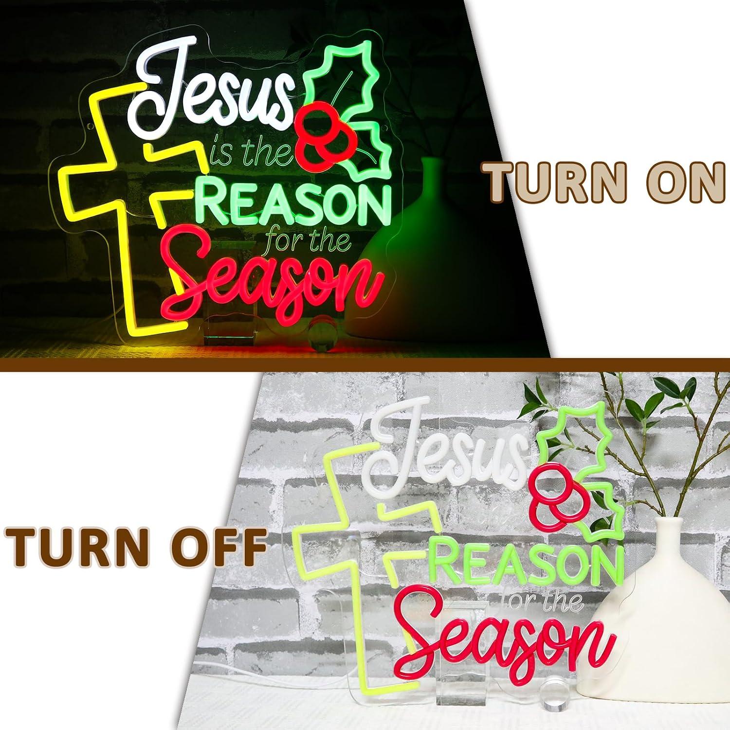Jesus Is The Reason For The Se - đánh giá và giá Neon Sign Party