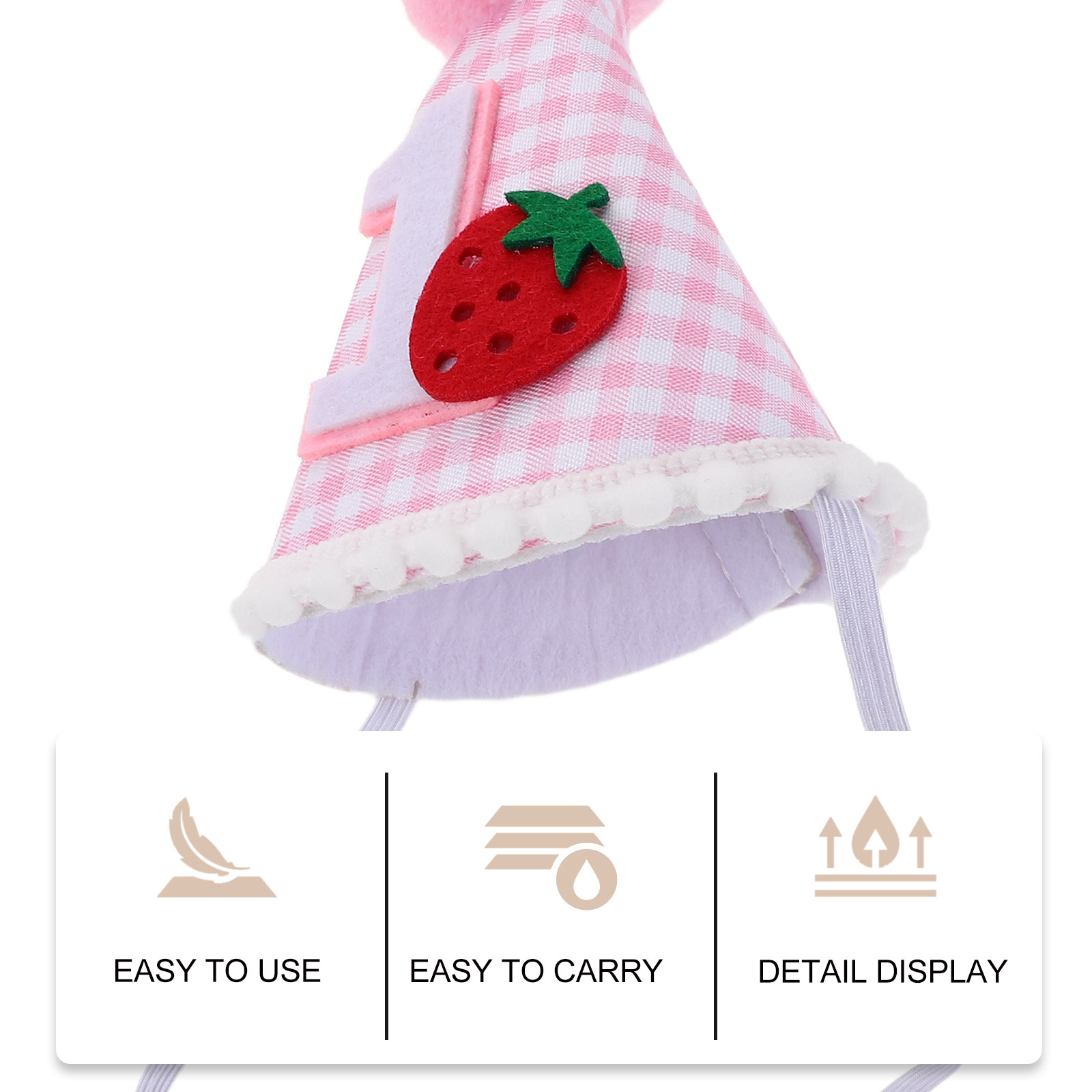 Strawberry First Birthday Hat  - đánh giá và giá Party Hat Cone