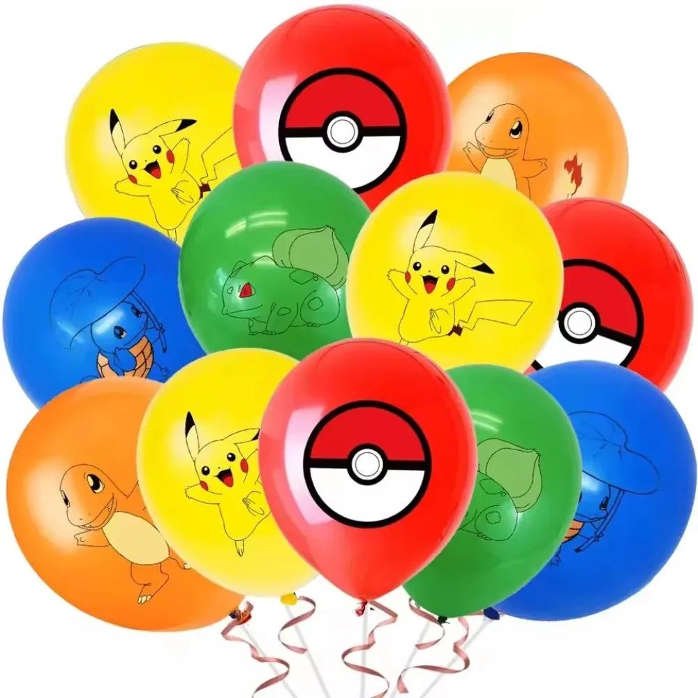 10Pcs Pokémon Printed Latex Ba - đánh giá và giá Event Party