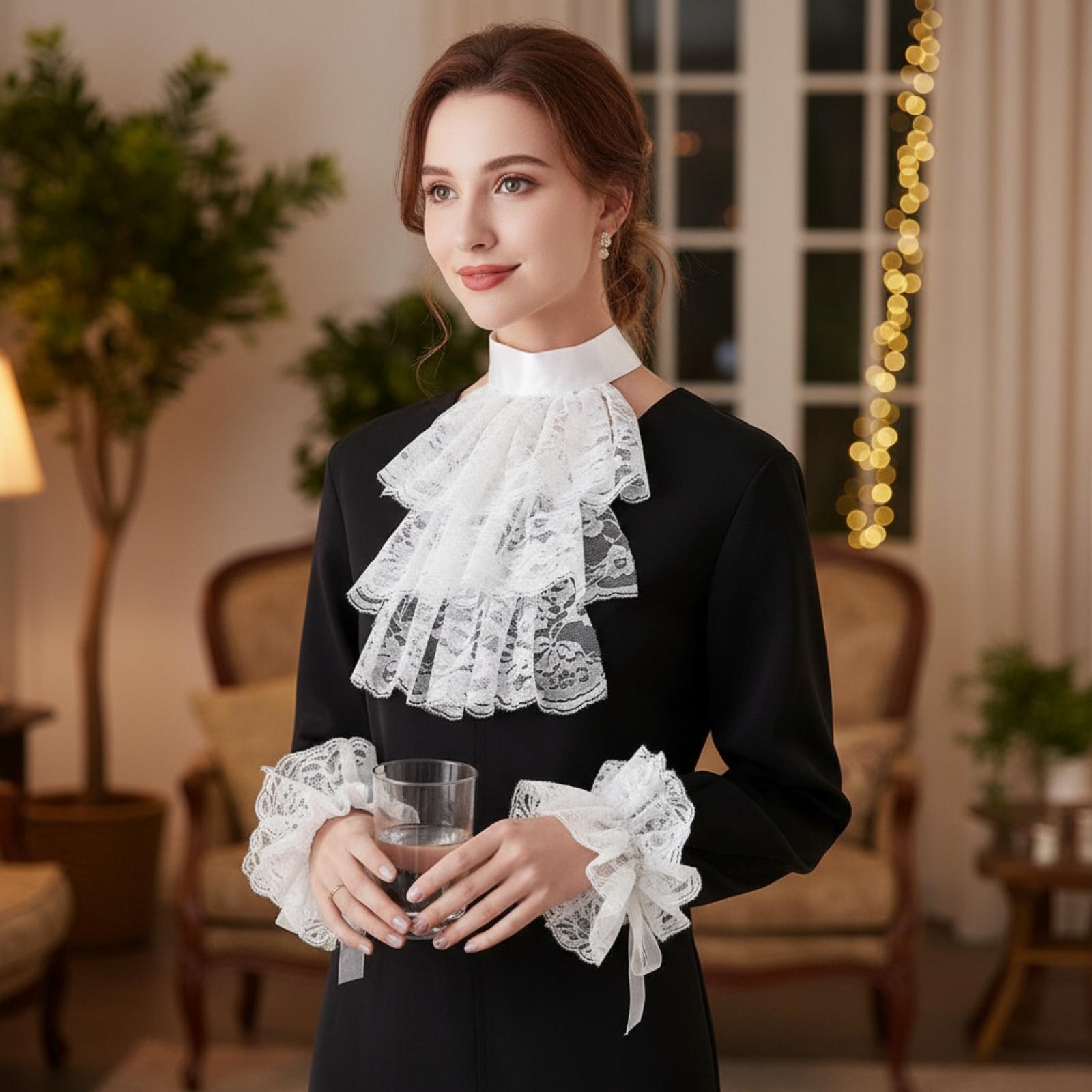 Women Lace Collar Gloves with  - đánh giá và giá Event & Party Supply