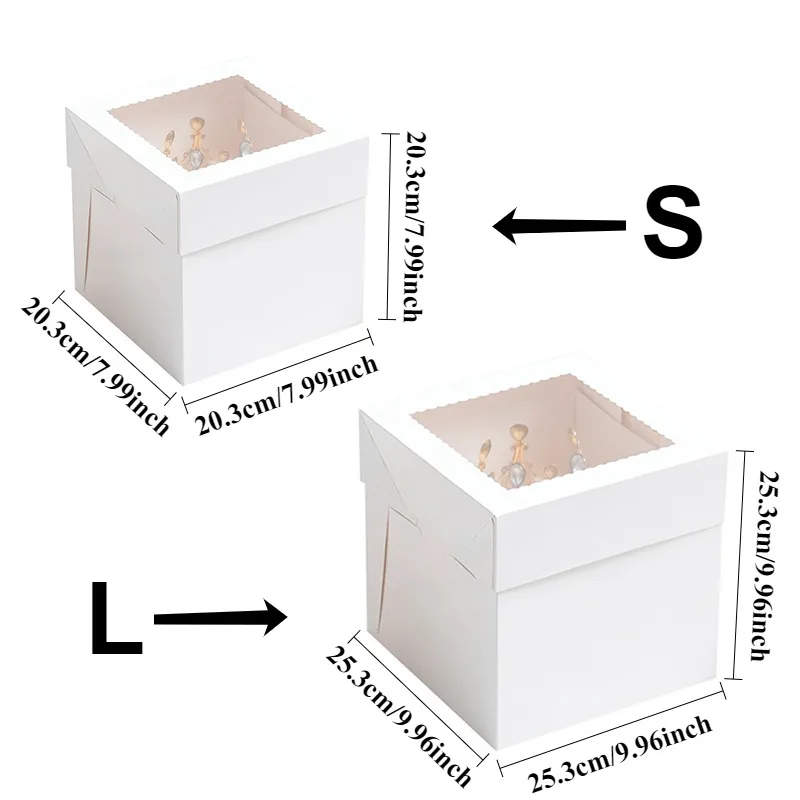 2/4/6PCS White Cake Boxes Squa - đánh giá và giá Event Party Box