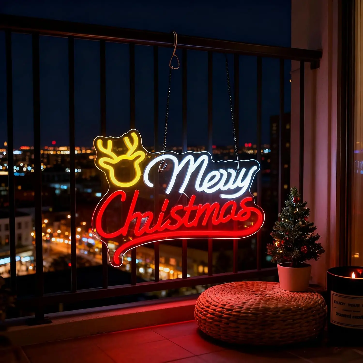 Merry Christmas Reindeer Neon  - đánh giá và giá Neon Sign Party