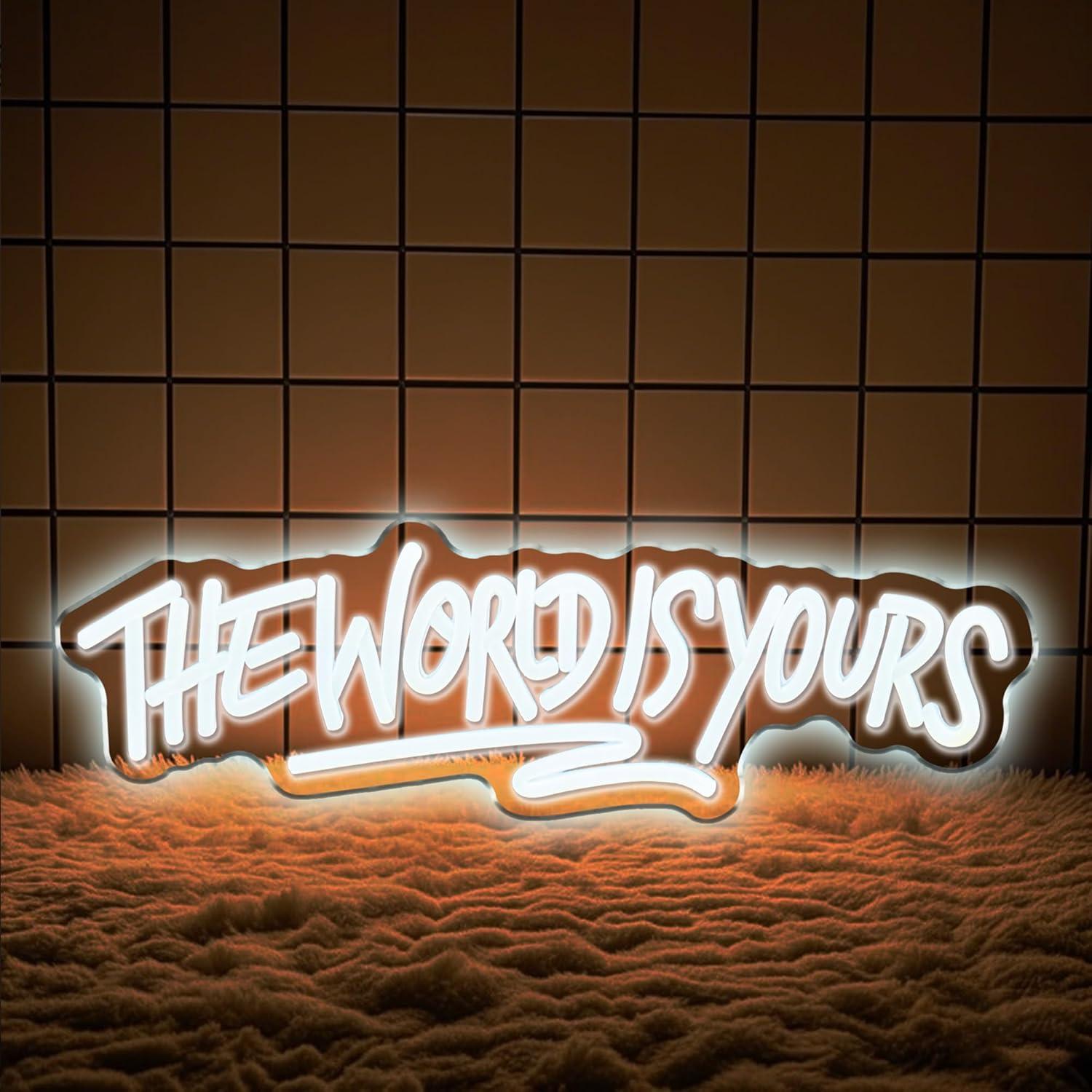 The World is Yours Neon Sign U - đánh giá và giá Neon Sign Party