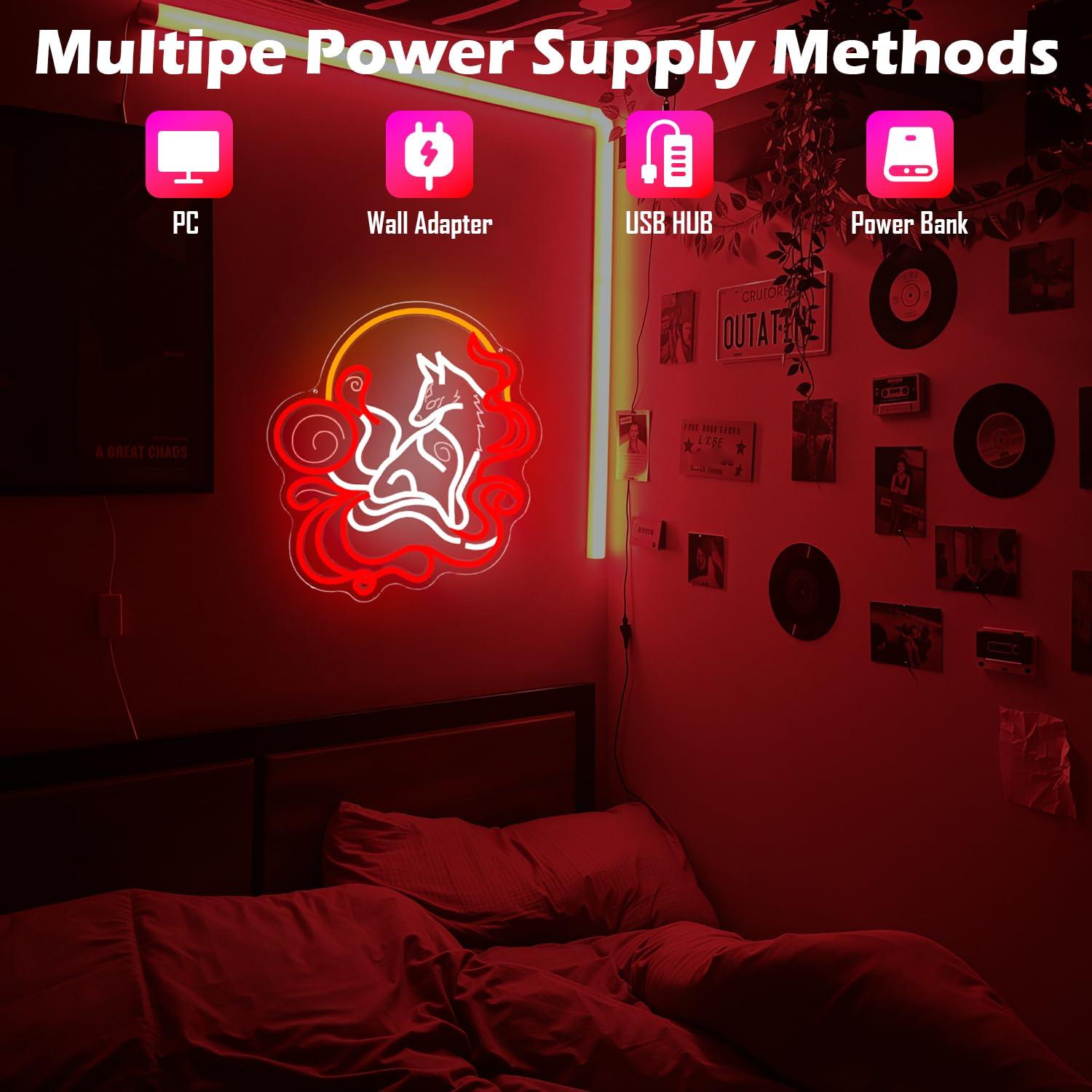 Nine Tailed Fox Neon Sign USB  - đánh giá và giá Neon Sign Party